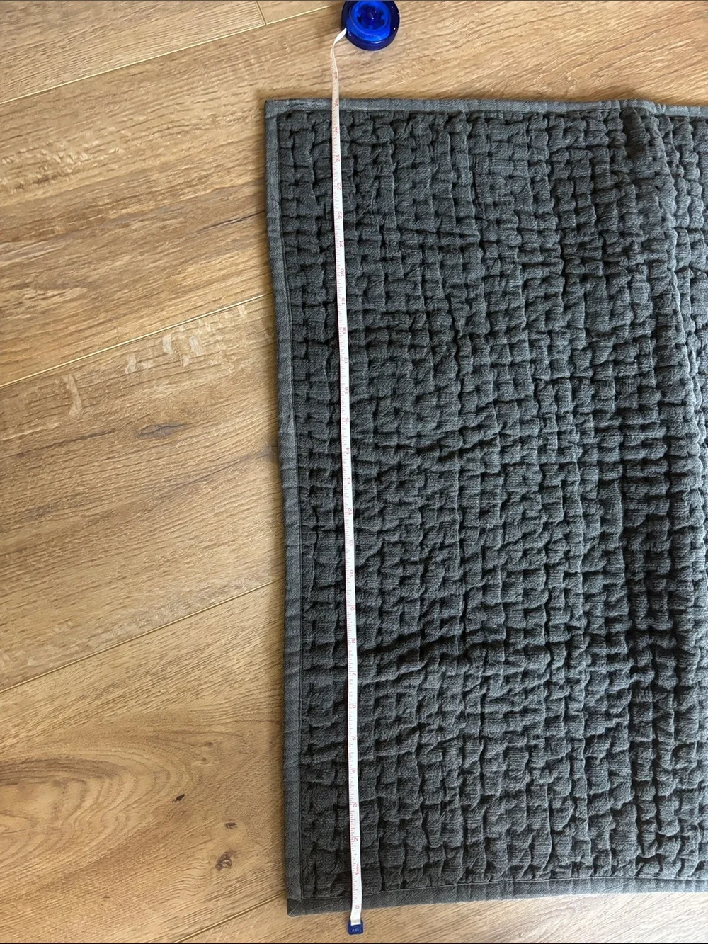Pottery Barn Pick Stitch Quilted Dark Gray Euro Sham 26”